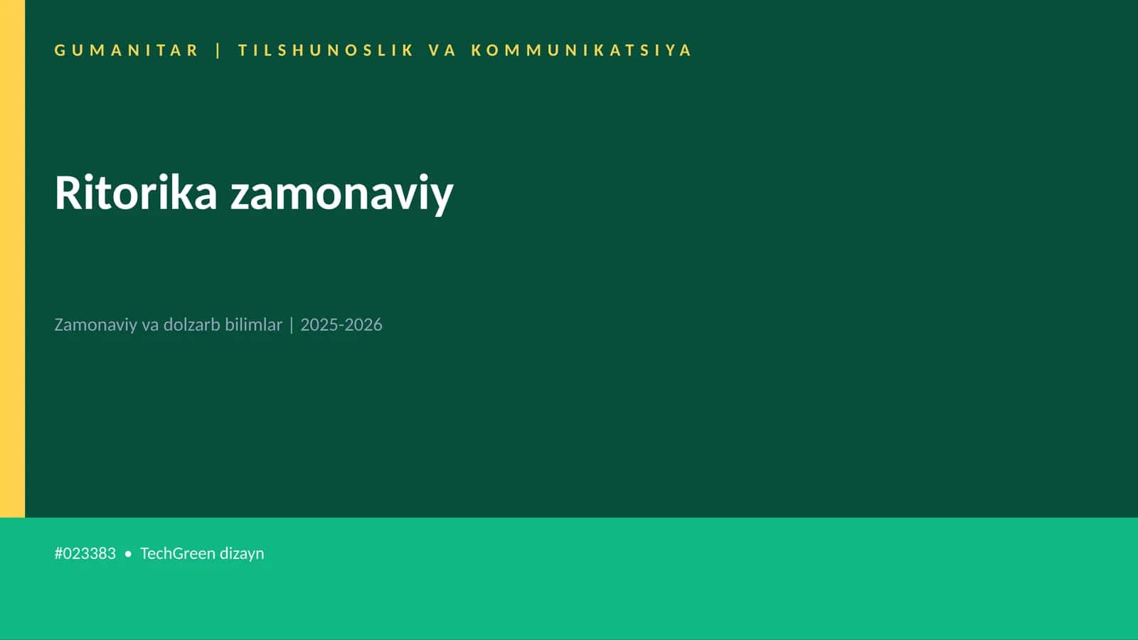 Ritorika zamonaviy 1