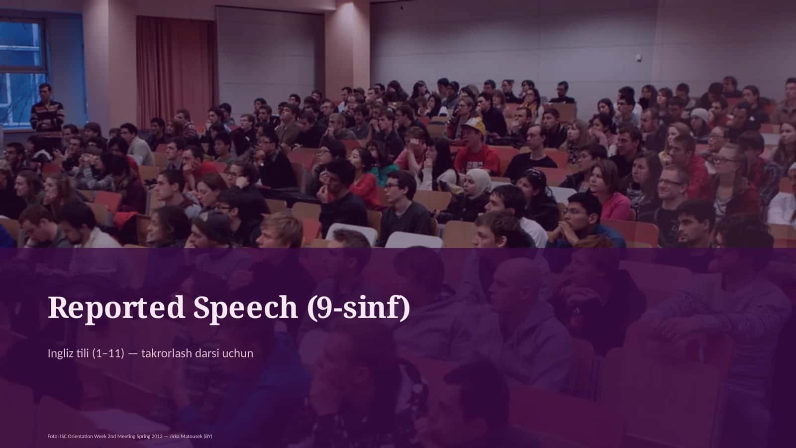 Reported Speech (9-sinf) 1