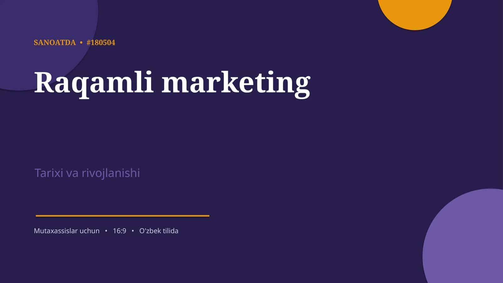 Raqamli marketing 1