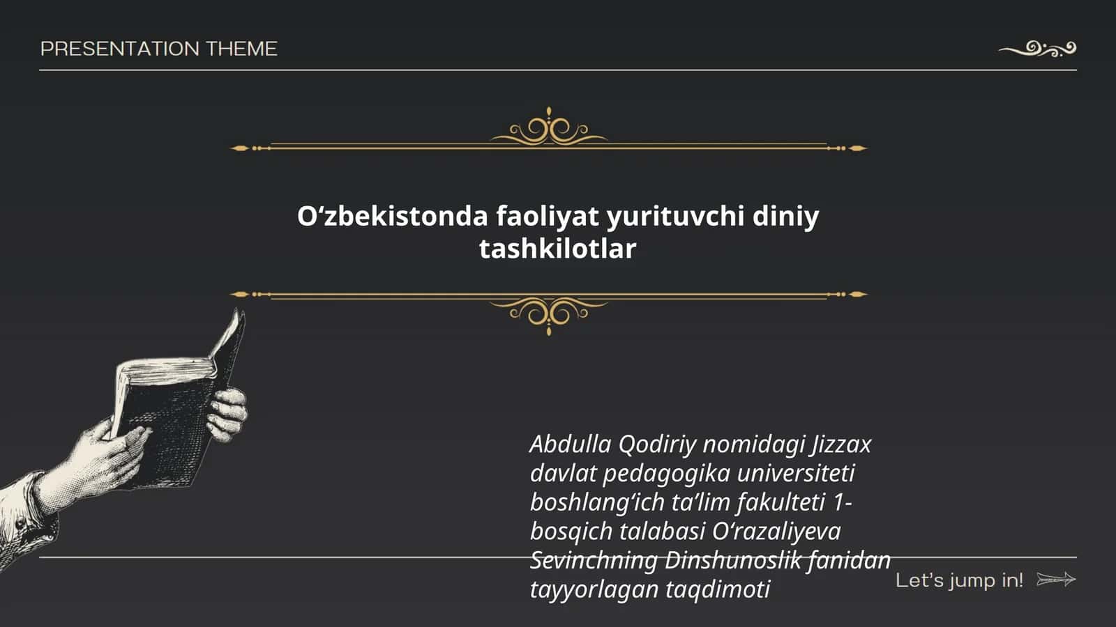 Oʻzbekistonda faoliyat yurituvchi diniy tashkilotlar 1