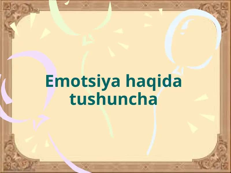 Emotsiyalar 1