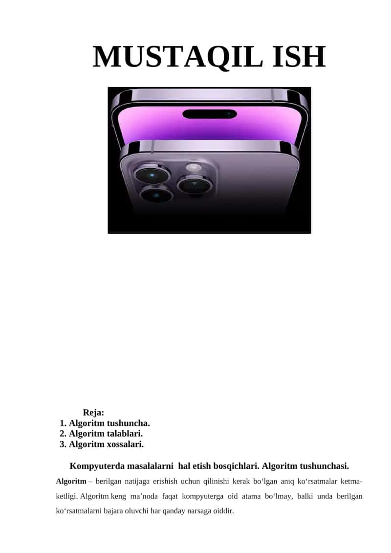 Algoritmlar 1