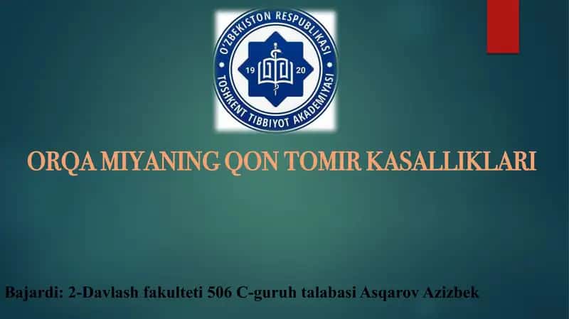 Orqa miyaning qon tomir kasalliklari 1