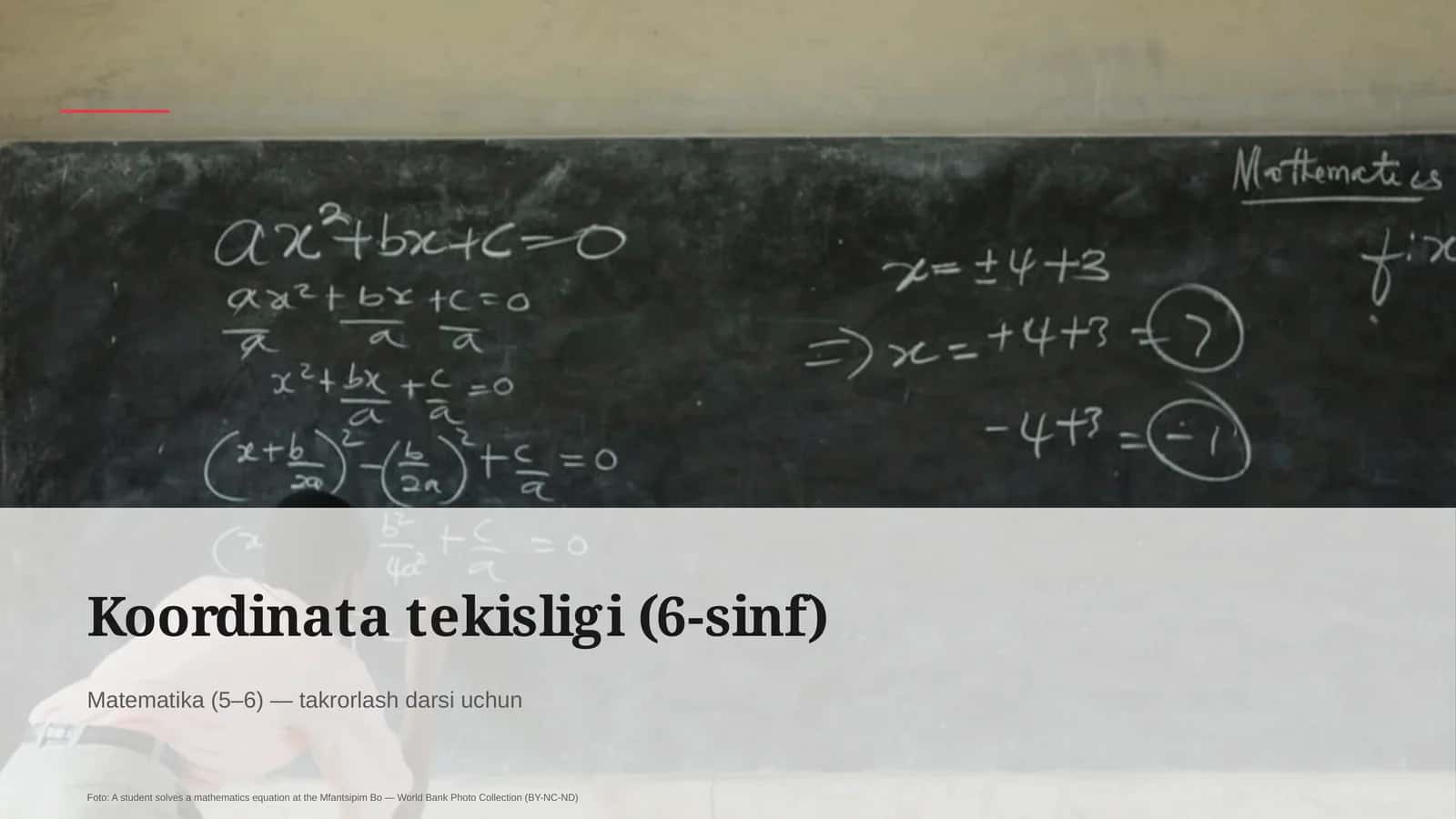 Koordinata tekisligi (6-sinf) 1