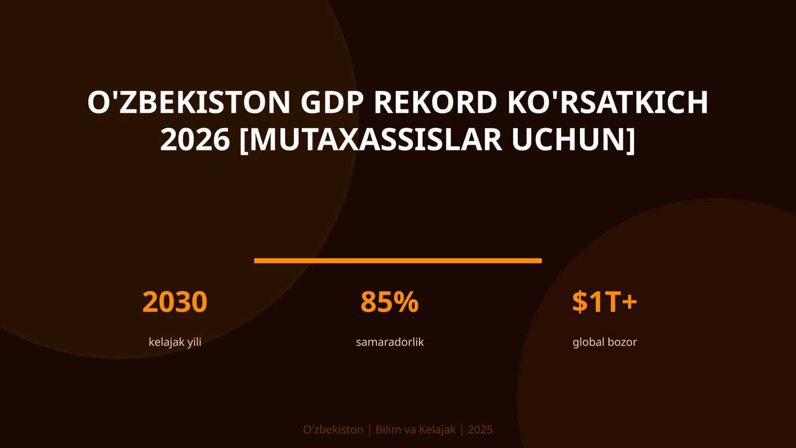 O'zbekiston GDP rekord ko'rsatkich 2026 [mutaxassislar uchun] 1