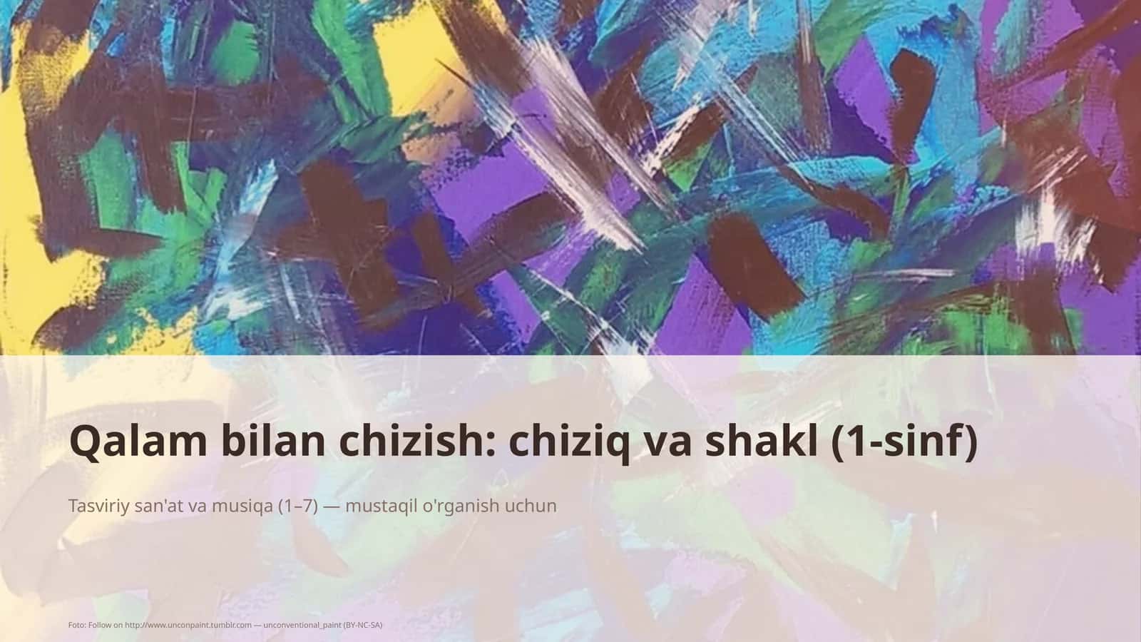 Qalam bilan chizish: chiziq va shakl (1-sinf) 1