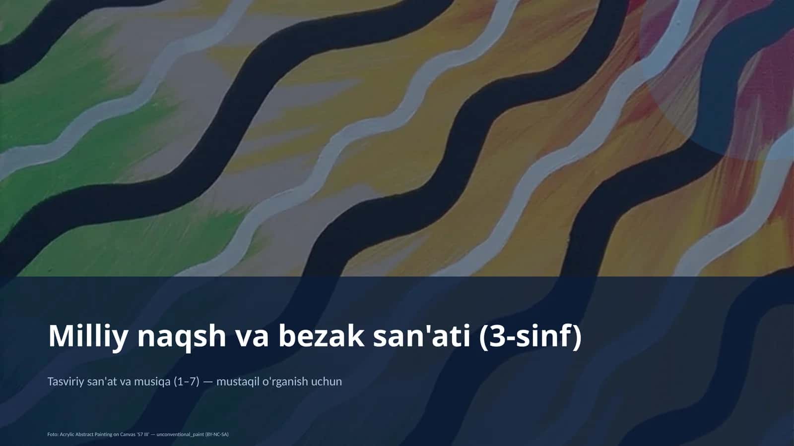 Milliy naqsh va bezak san'ati (3-sinf) 1