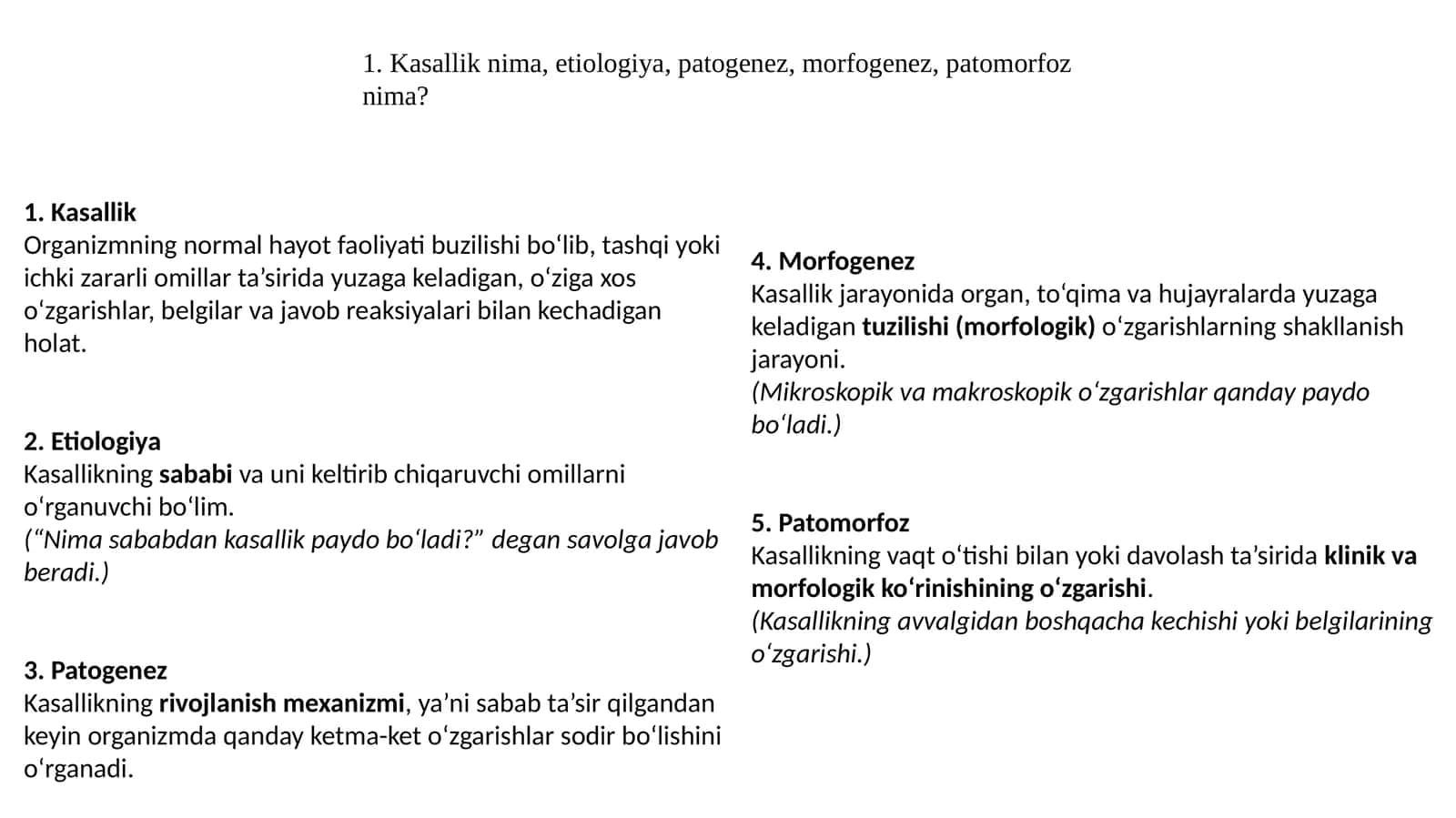 Kasallik 1
