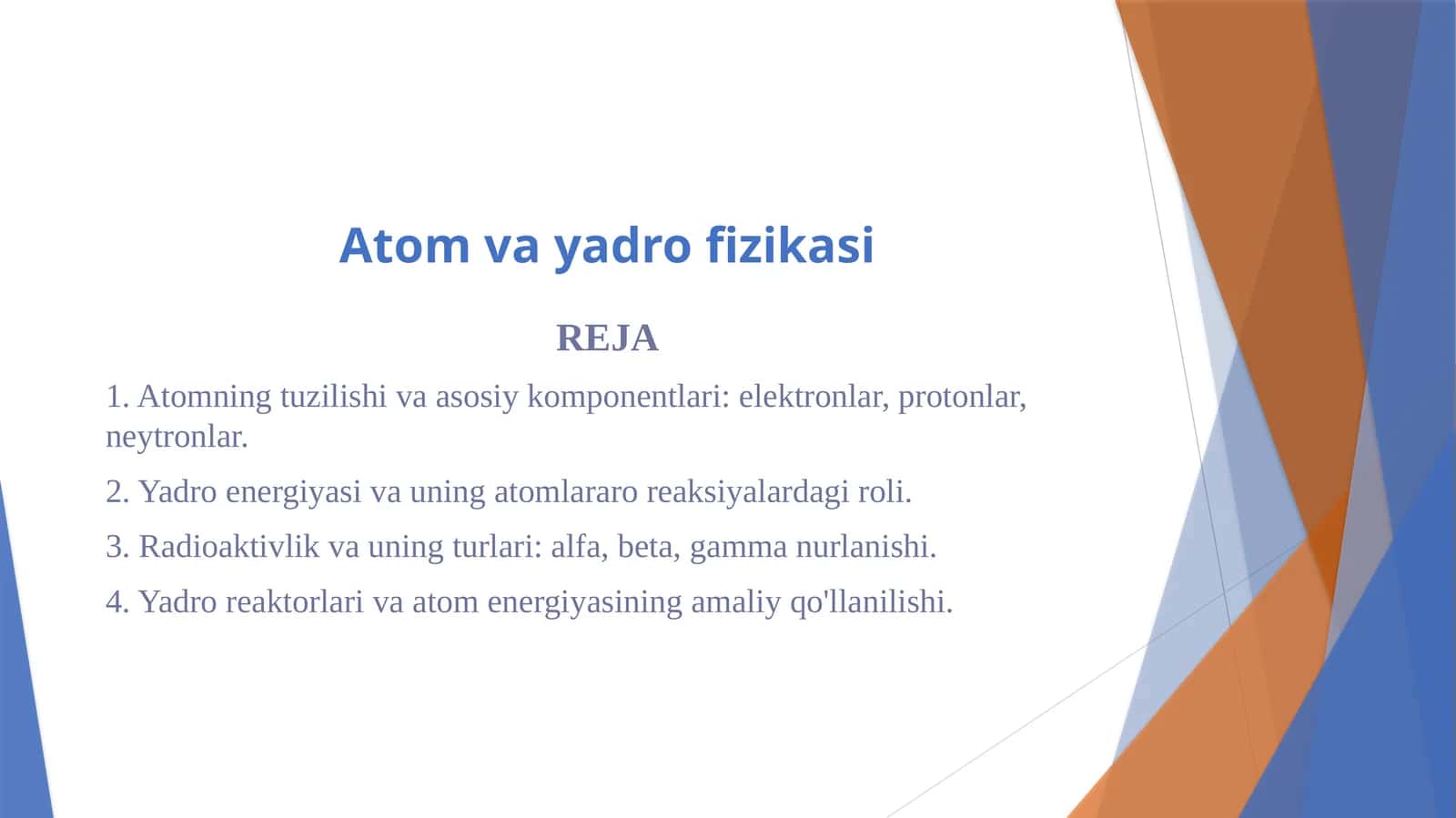 Atom va yadro fizikasi 1