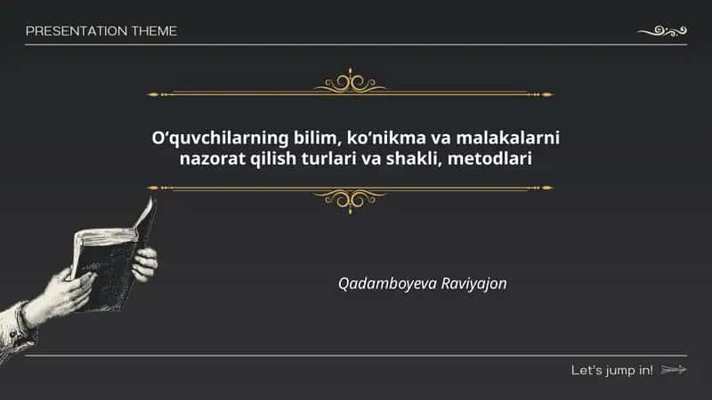 An'anaviy nazorat shakllari 1