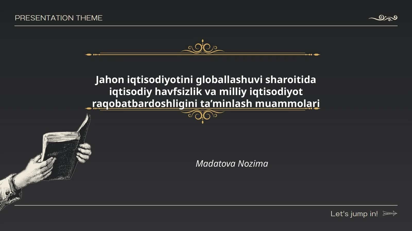 Jahon iqtisodiyotini globallashuvi sharoitida iqtisodiy havfsizlik va milliy iqtisodiyot raqobatbardoshligini ta’minlash muammolari 1
