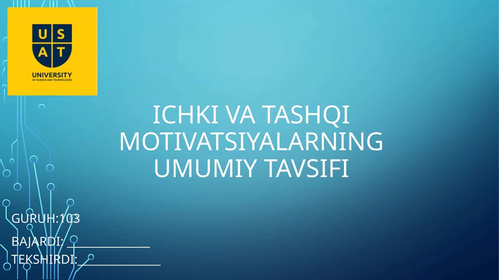 Ichki va tashqi motivatsiyalarning umumiy tavsifi 1