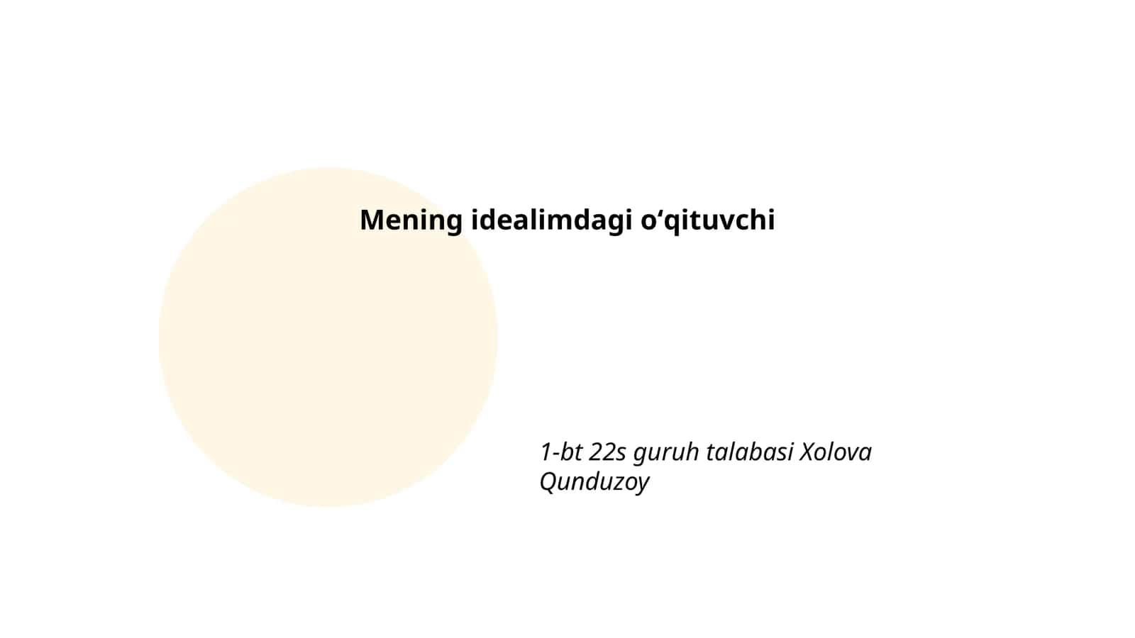 Mening idealimdagi oʻqituvchi 1