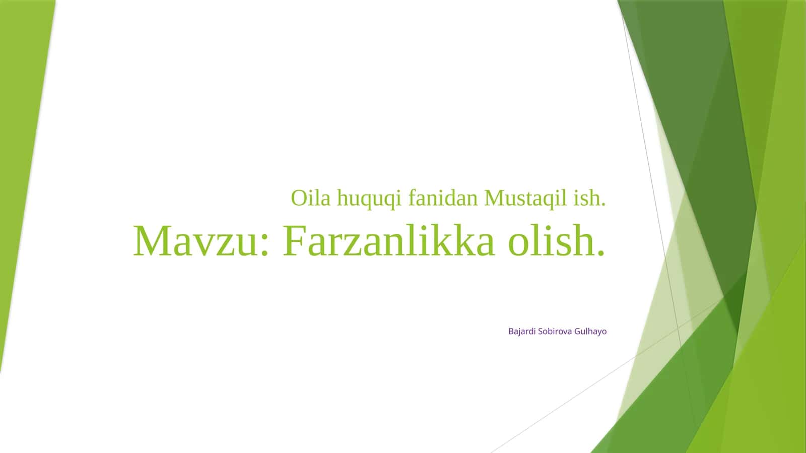 farzandlikka olish 1