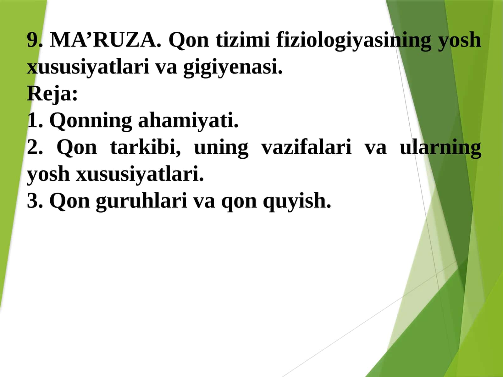 Qon tizimi fiziologiyasi va gigiyenasi 1