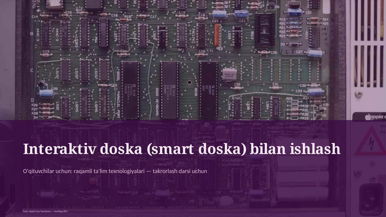 Interaktiv doska (smart doska) bilan ishlash 1