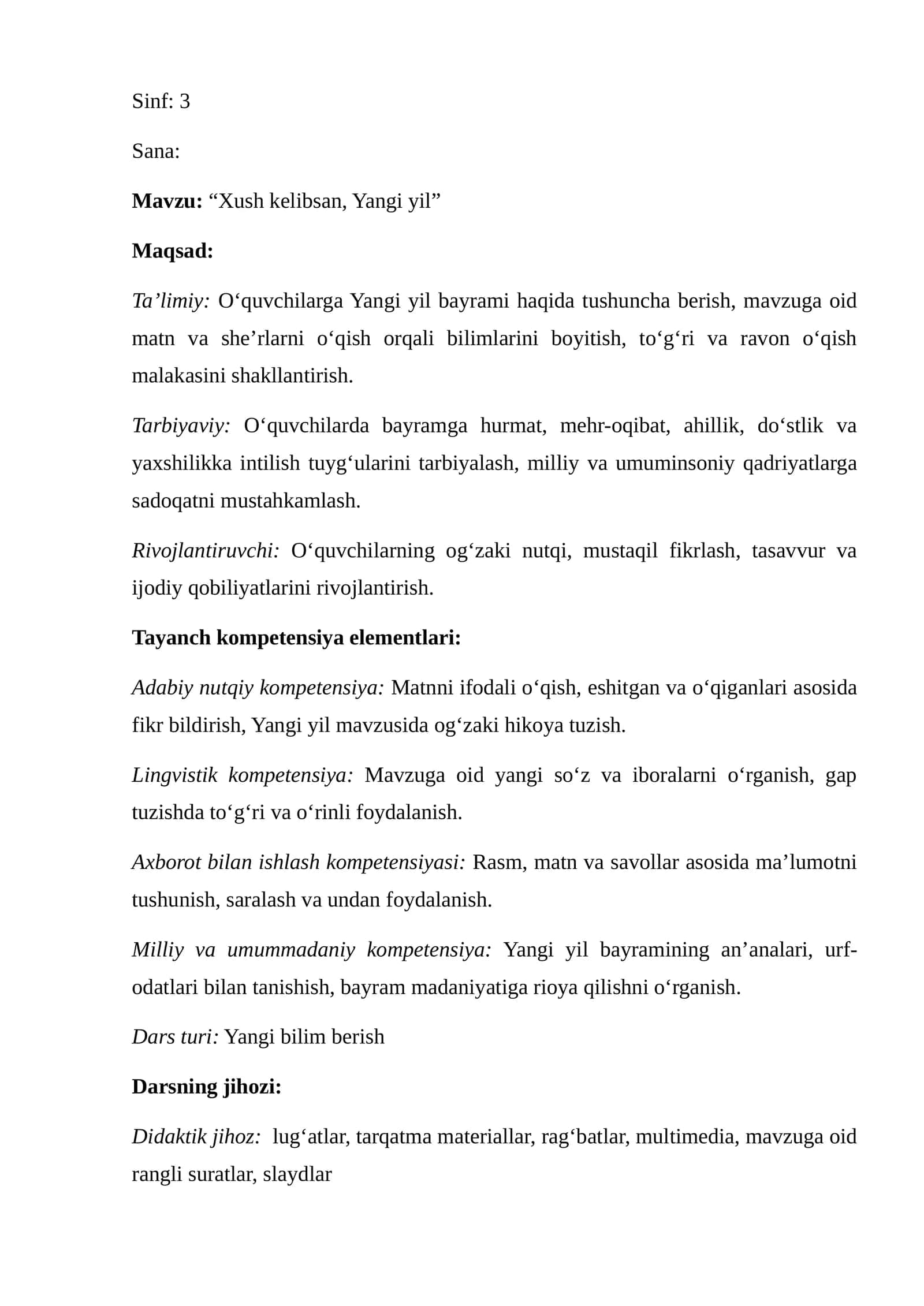 “Xush kelibsan, Yangi yil” 1