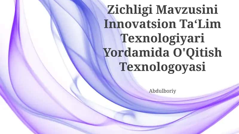 Tok Kuchi Va Tok Zichligi Mavzusini Innovatsion Ta‘Lim Texnologiyari Yordamida O'Qitish Texnologoyasi 1