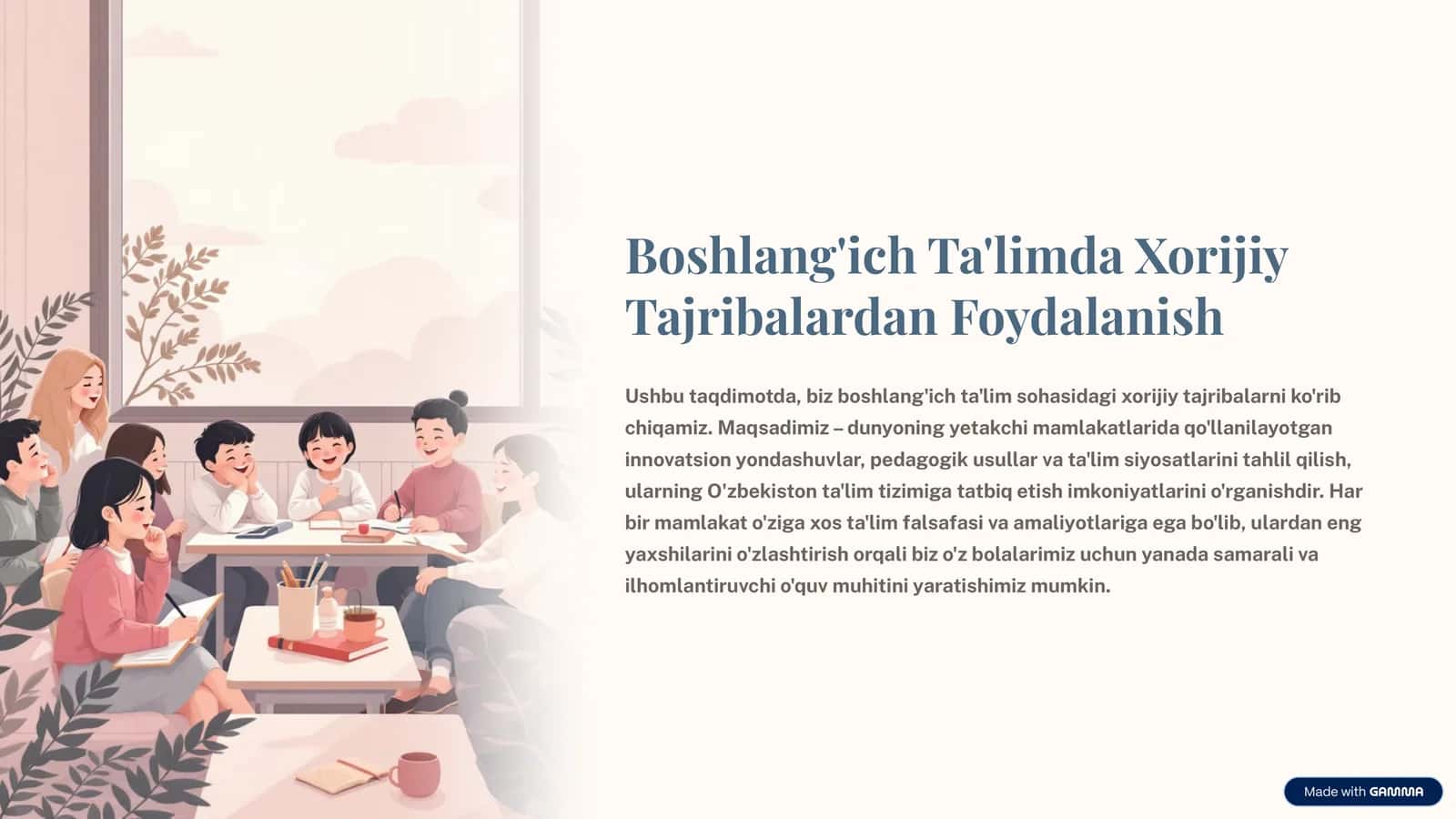 Boshlang'ich Ta'limda Xorijiy Tajribalardan Foydalanish 1