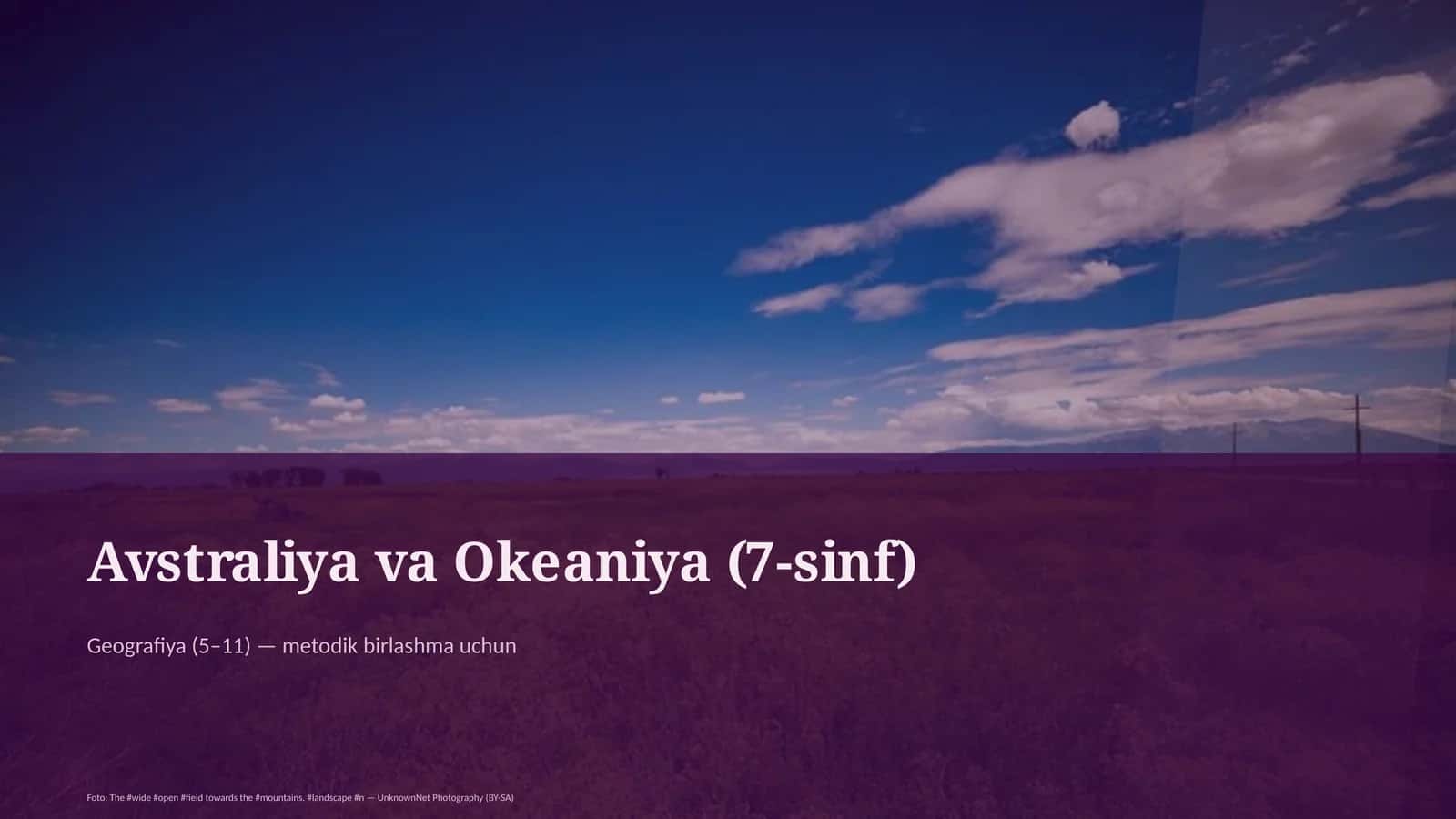 Avstraliya va Okeaniya (7-sinf) 1