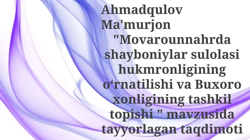 Buxoro Xonligi tashkil topishi 1