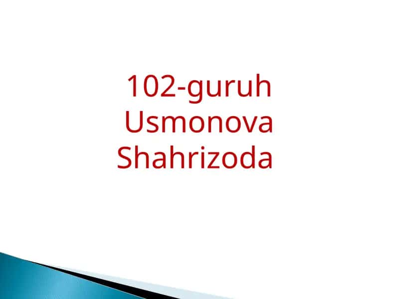 Usmonova Shahrizoda 1