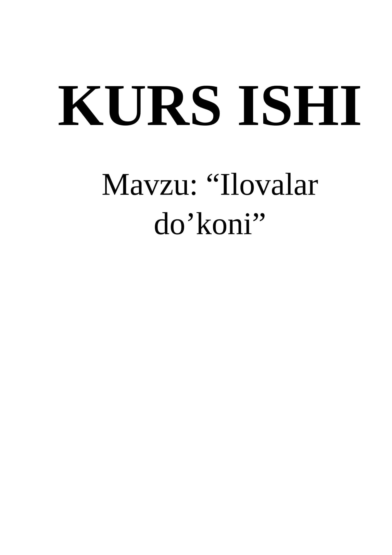 Ilovalar do’koni 1