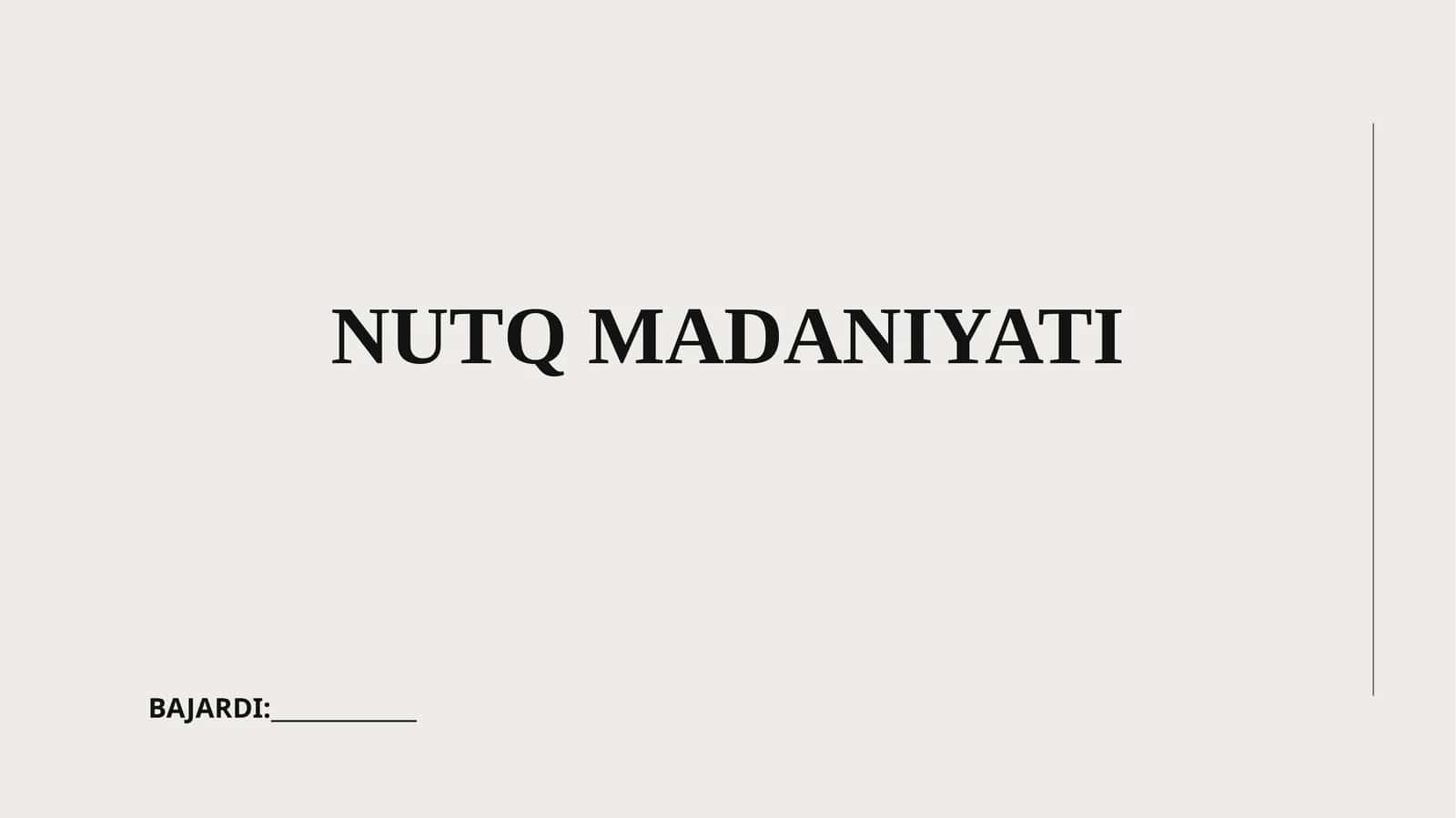 Nutq madaniyati 1