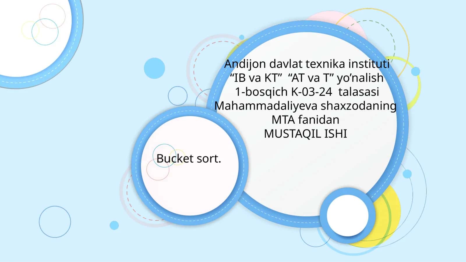 Bucket sort 1