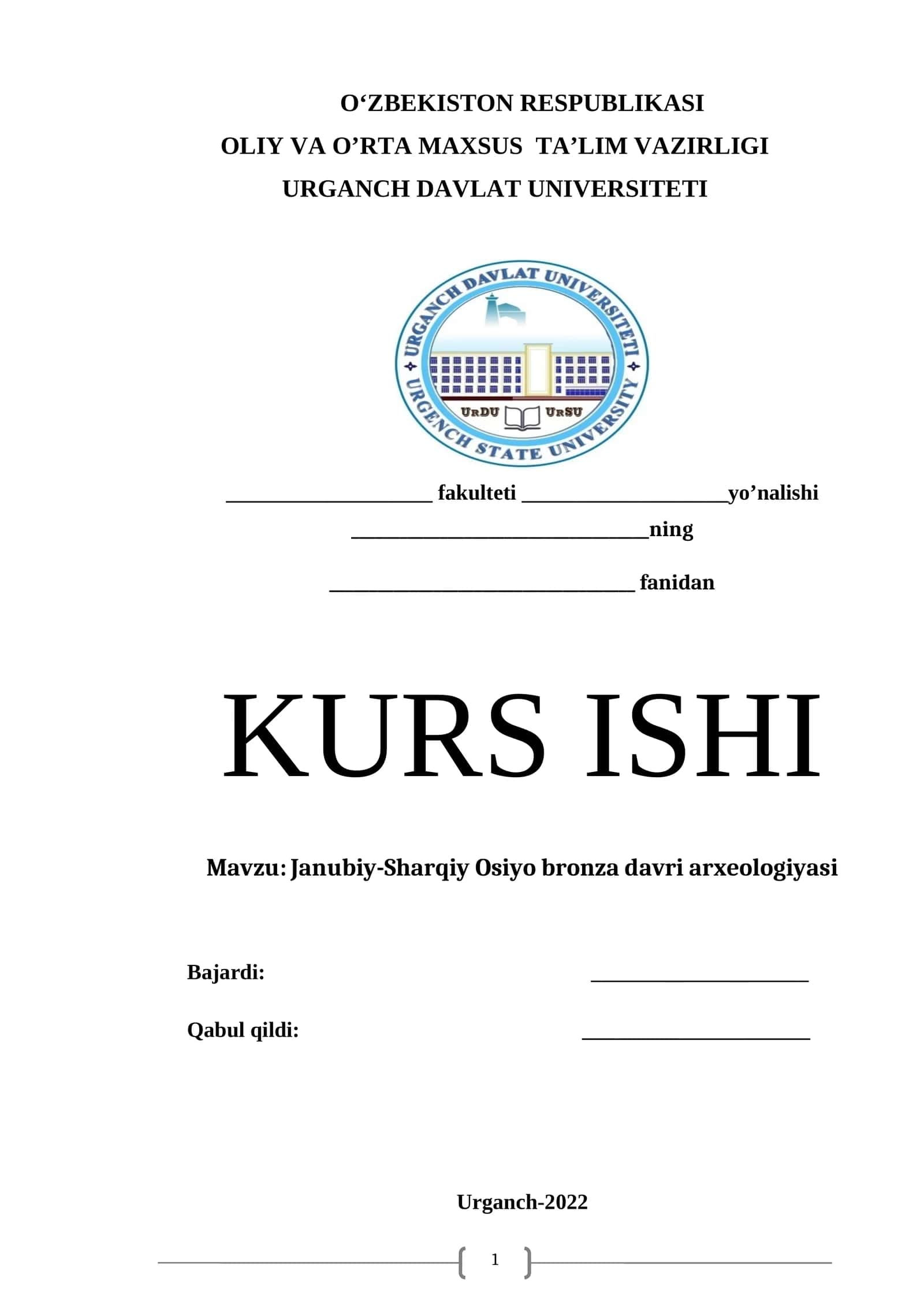Janubiy-Sharqiy Osiyo bronza davri arxeologiyasi 1