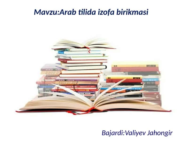 Arab Tilida Izofa Birikmasi 1