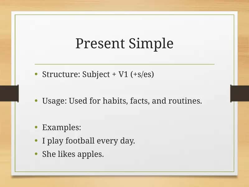 verb tenses 1