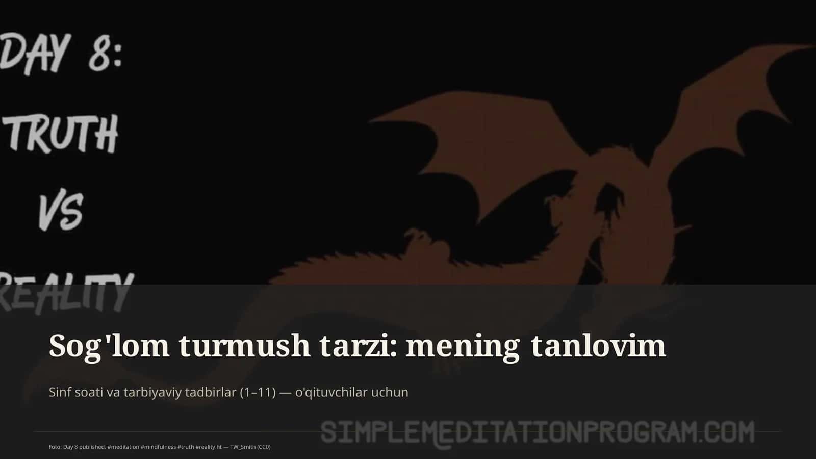 Sinf soati va tarbiyaviy tadbirlar (1– 11) — o'qituvchilar uchun 1