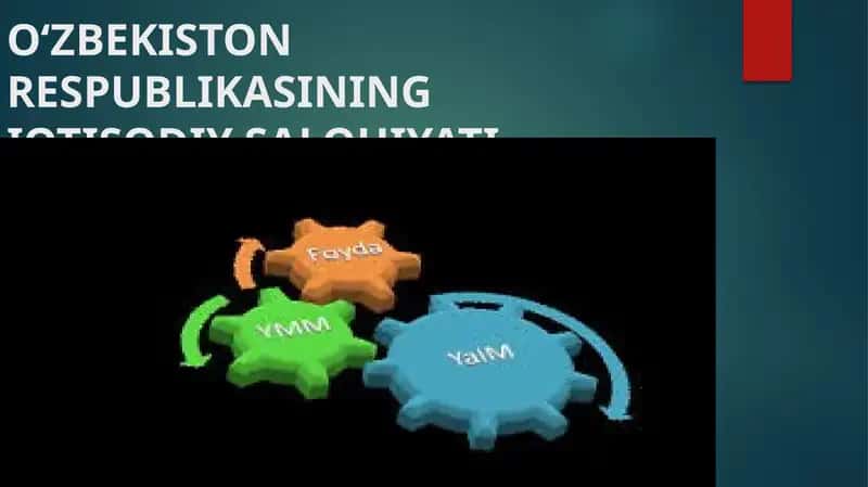 O‘ZBEKISTON RESPUBLIKASINING IQTISODIY SALOHIYATI 1