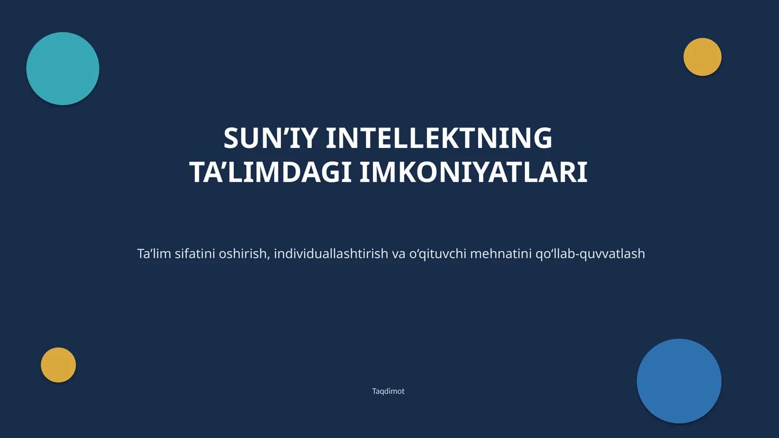 Informatika va AT mavzusida taqdimot 1