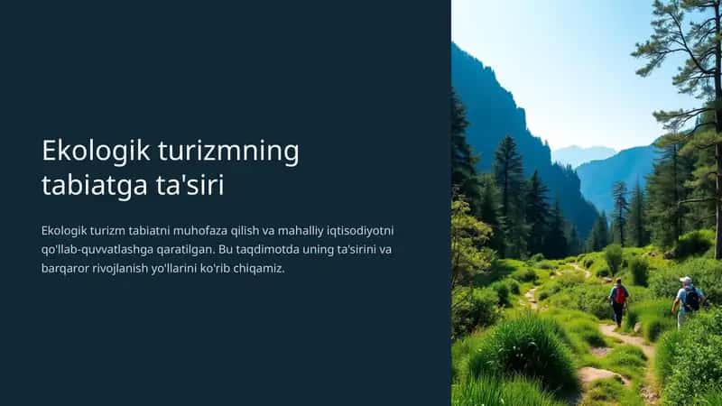 Ekologik turizmning tabiatga ta'siri 1