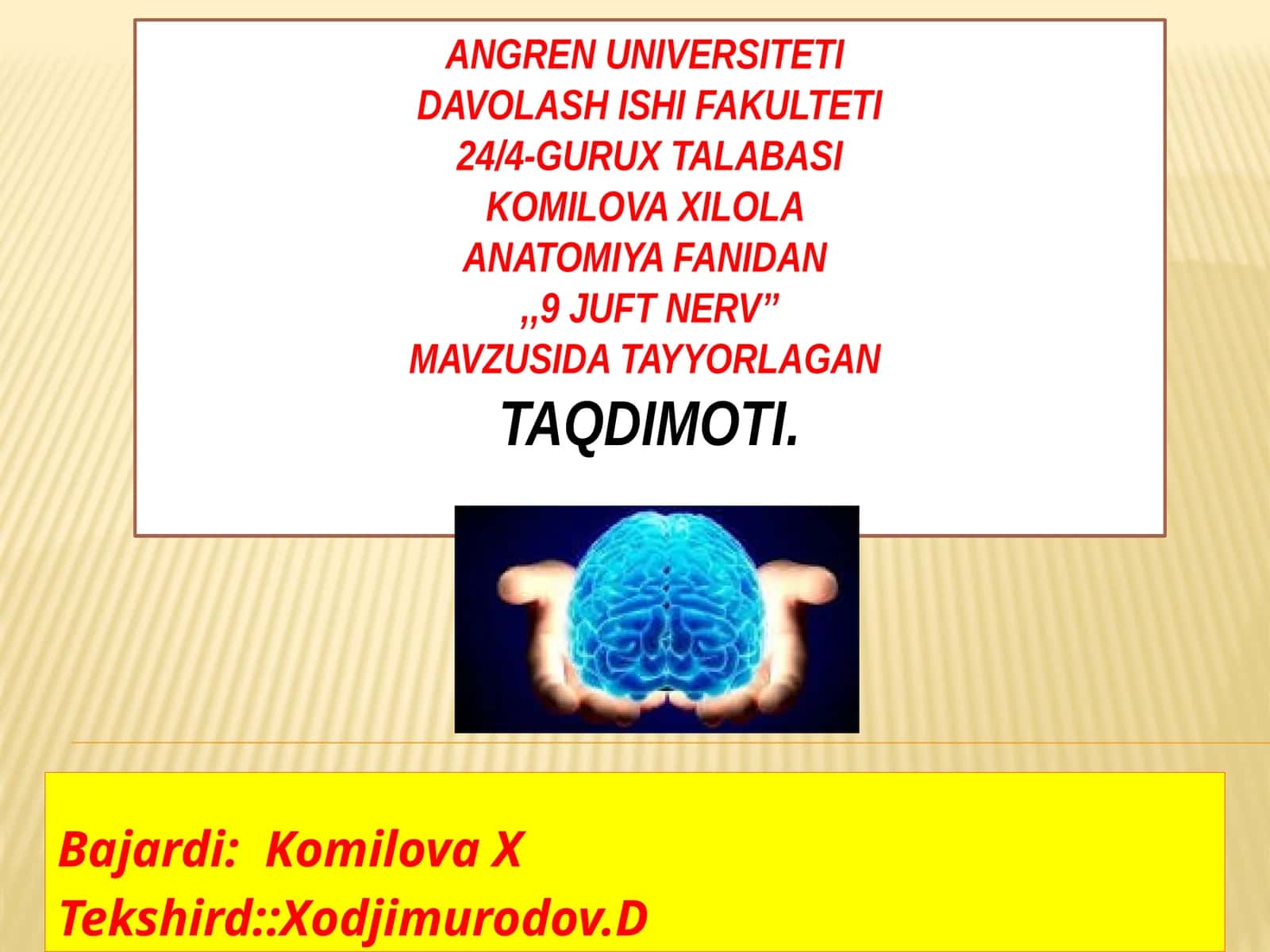 9 juft nerv’’ mavzusi taqdimoti 1