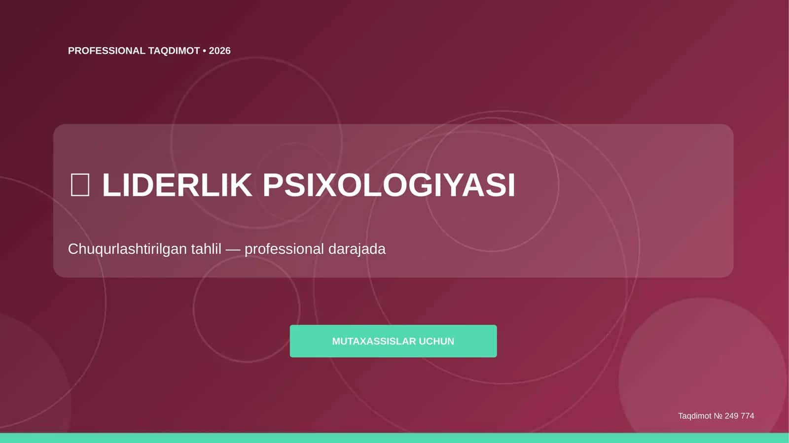 LIDERLIK PSIXOLOGIYASI 1