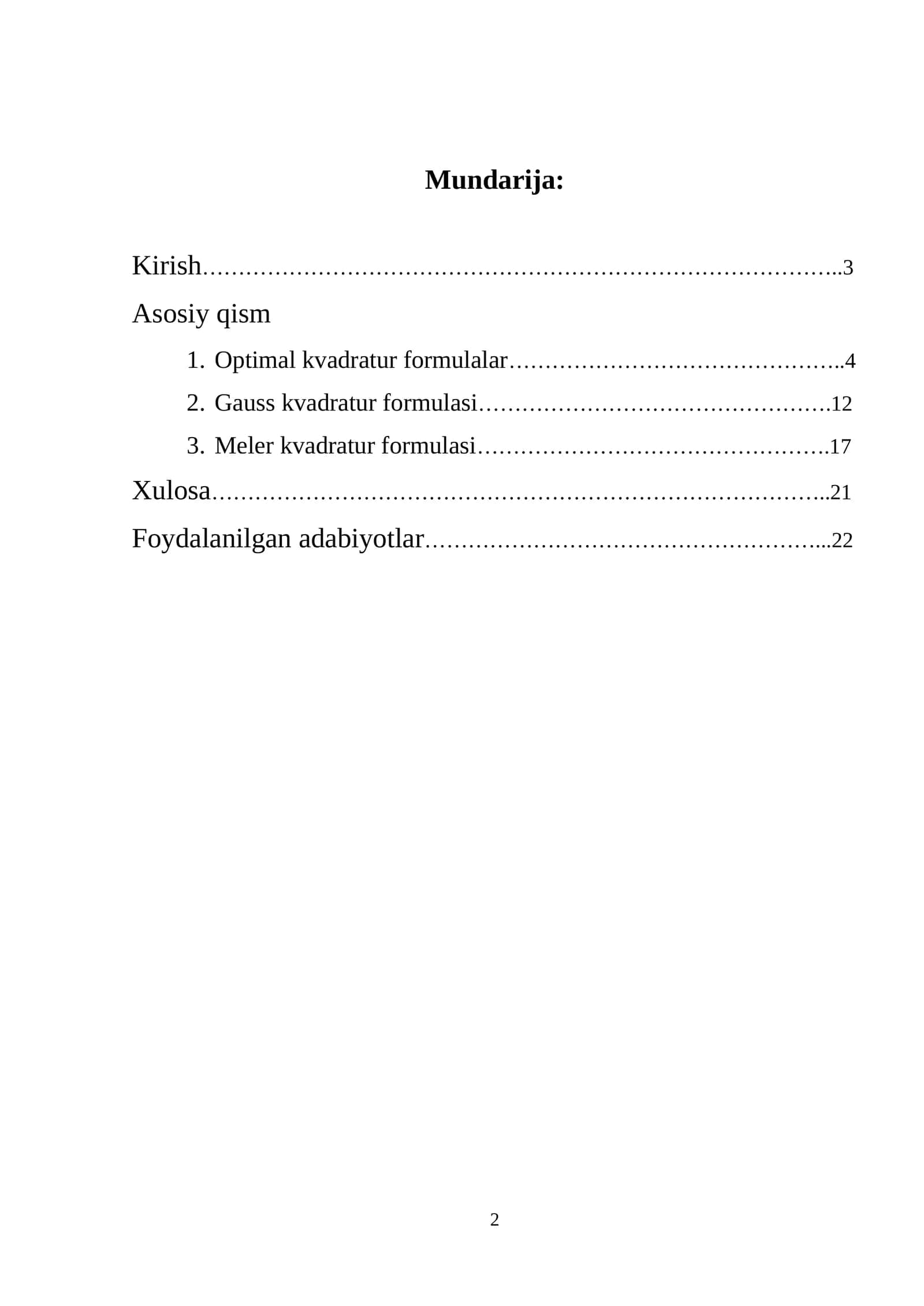 Optimal kvadratur formulalar 1
