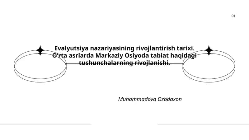 Evalyutsiya nazariyasining rivojlantirish tarixi 1