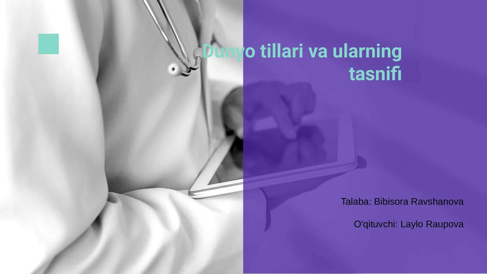 Dunyo tillari va ularning tasnifi 1