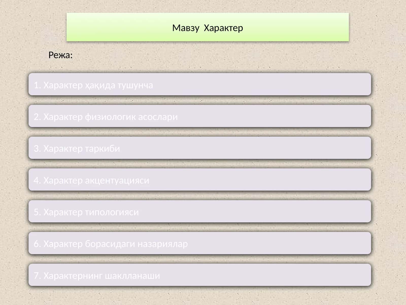 Характер 1