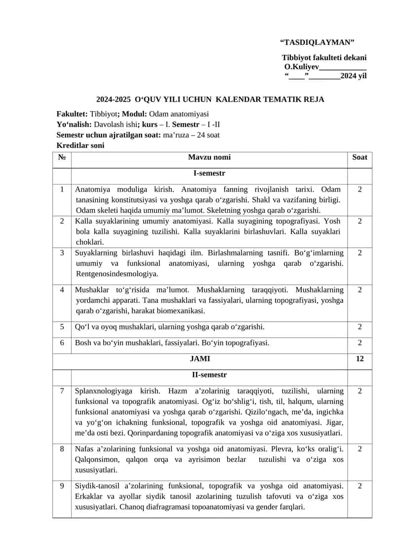 Odam anatomiyasi 1