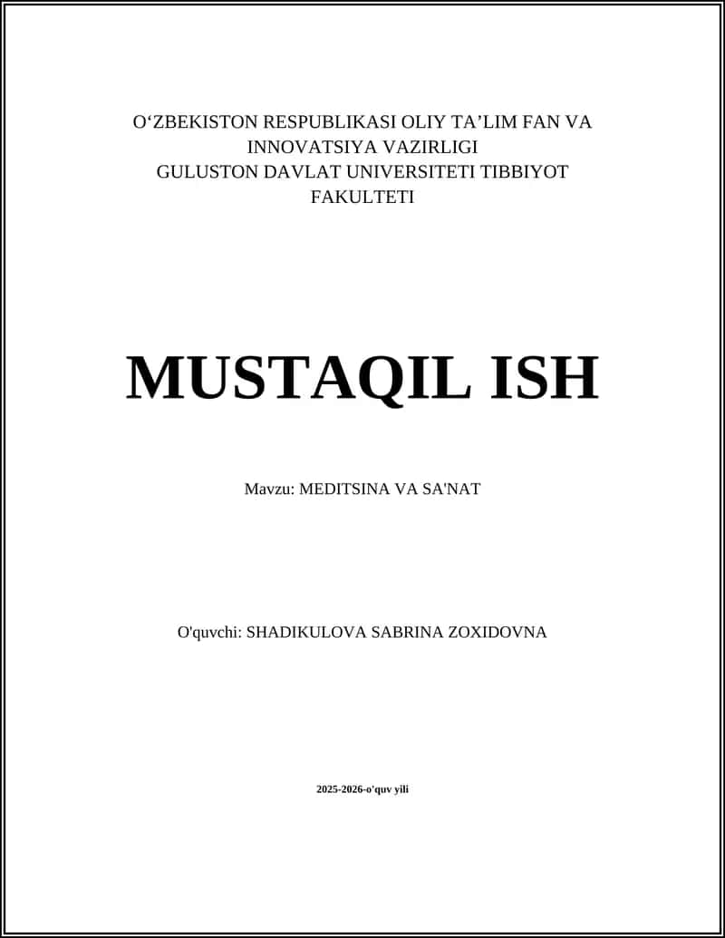 Tibbiy ilustratsiya va anatomik rasmchilik 1