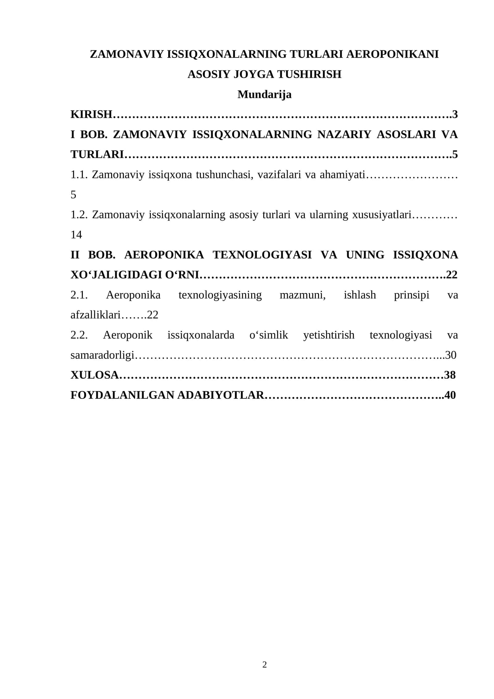 ZAMONAVIY ISSIQXONALARNING TURLARI AEROPONIKANI ASOSIY JOYGA TUSHIRISH 1