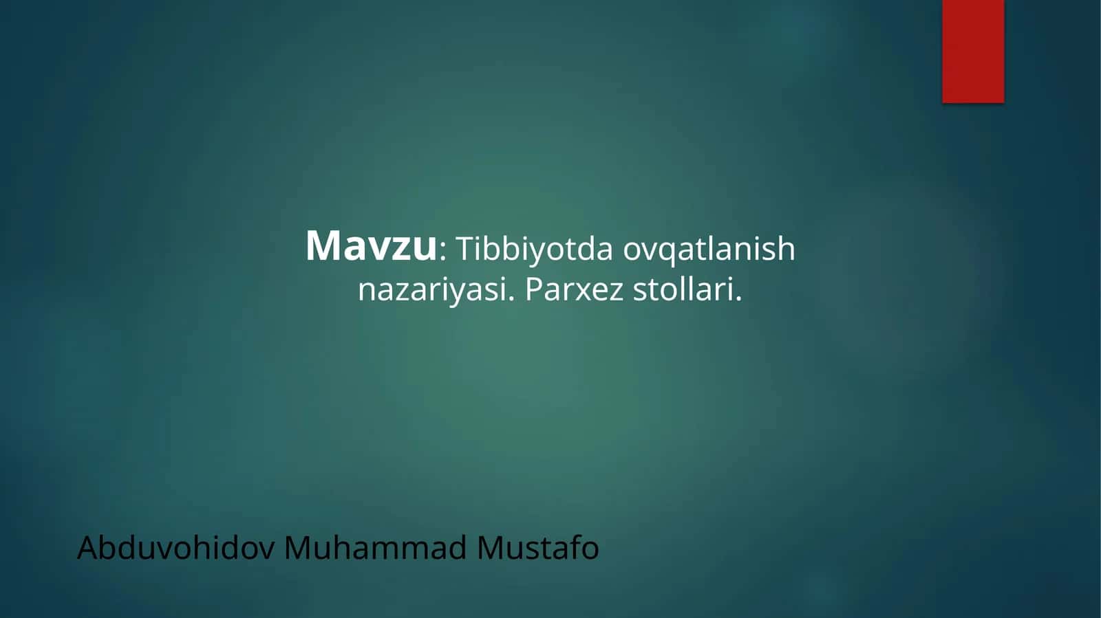 Tibbiyotda ovqatlanish nazariyasi. Parxez stollari 1