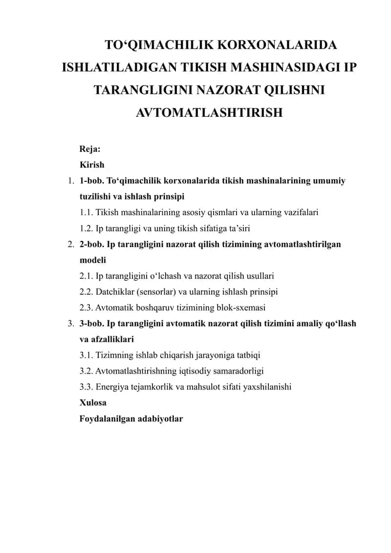 Ip tarangligini avtomatik nazorat qilish tizimi 1