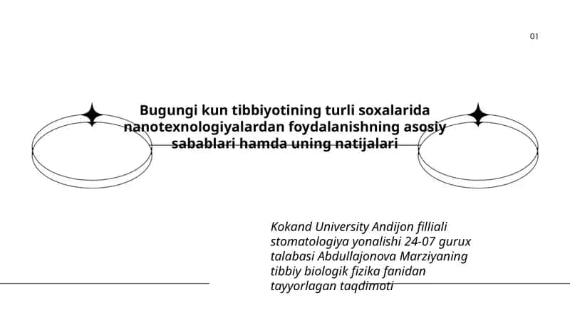 Tibbiy biologik fizika fanidan tayyorlagan taqdimoti 1