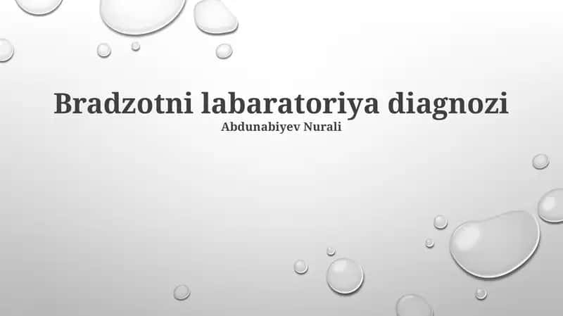 Bradzotni labaratoriya diagnozi 1