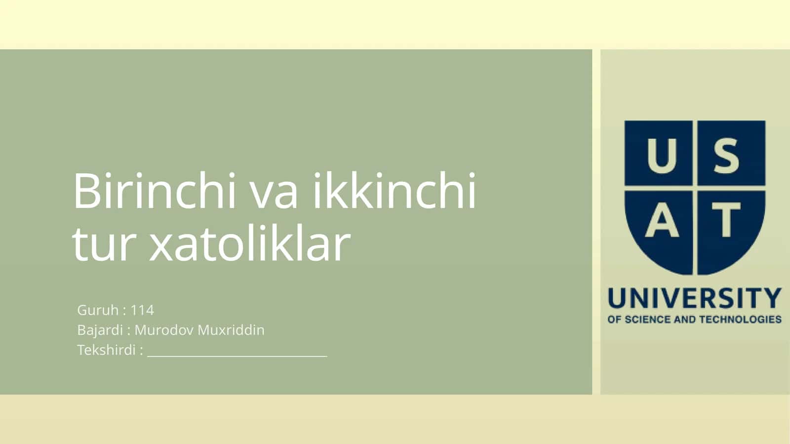 Birinchi va ikkinchi tur xatoliklar 1
